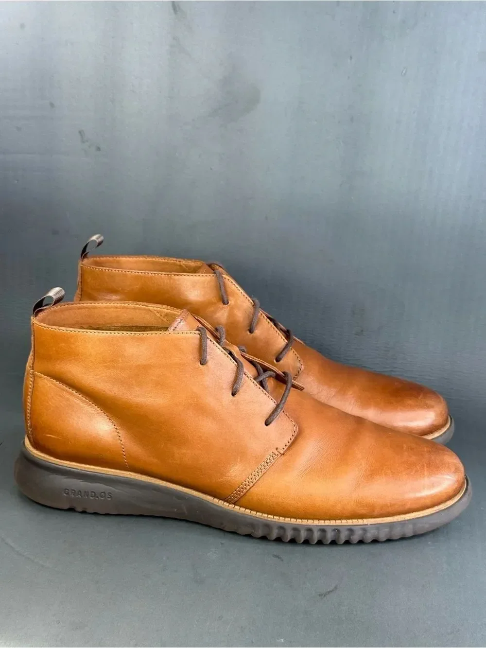Cole Haan Men's 2.Zerogrand Chukka Boot British Tan leather mens size 13